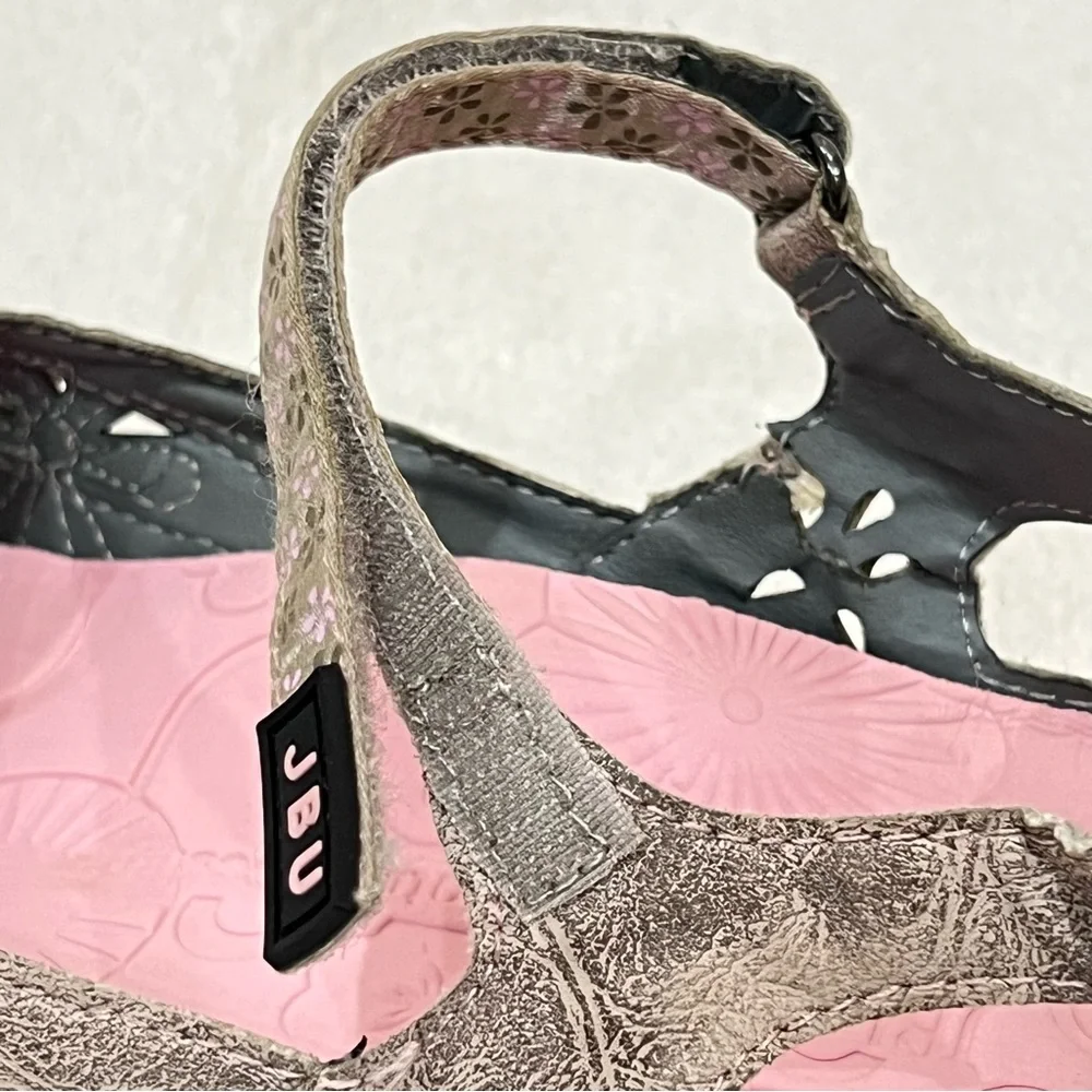 JBU by Jambu Grey Taupe Wildflower Mary Jane Casual Shoes Size 8.5 - Picture 13 of 14